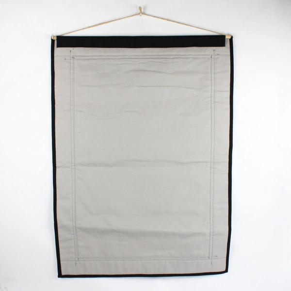 Beautiful Handmade Wall Hanging Quilt  22"X30" Black with Pink Flowers