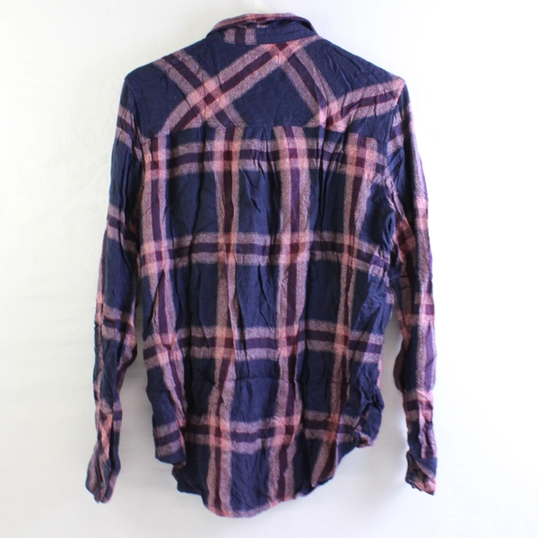  Rails Blue and Red Plaid Button-Up Shirt Women's Size Large