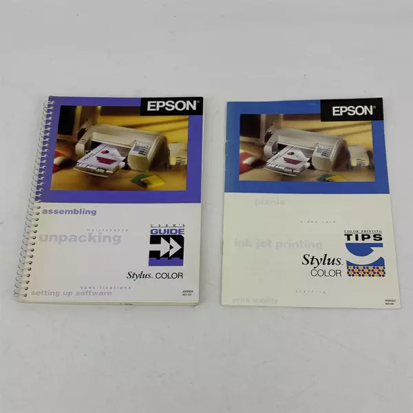 1994 Epson Stylus Color Inkjet Printer User Manual And Tip Book