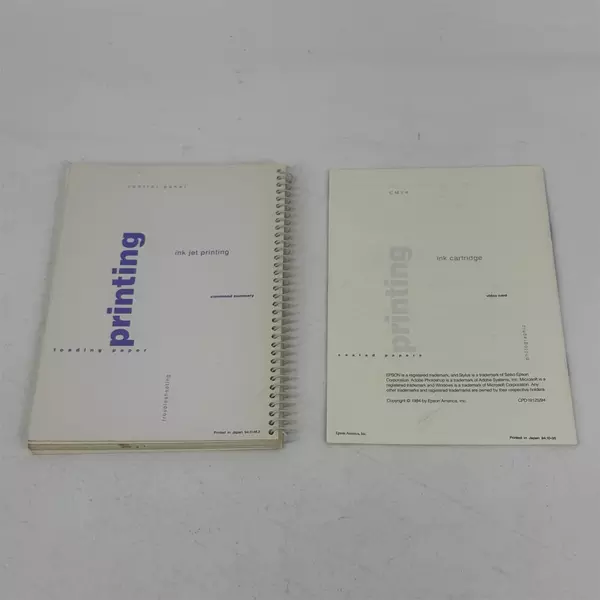 1994 Epson Stylus Color Inkjet Printer User Manual And Tip Book