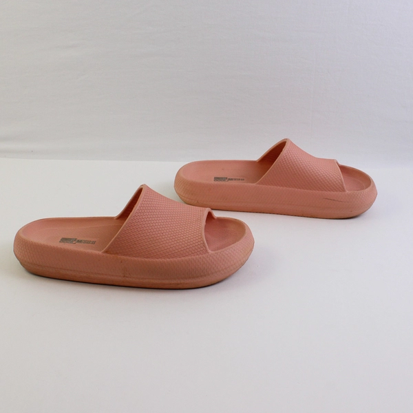 32 Degrees Unisex Cushion Slide Sandal Solid Pink (Women 7.5-8.5, Men 5.5-6.5)