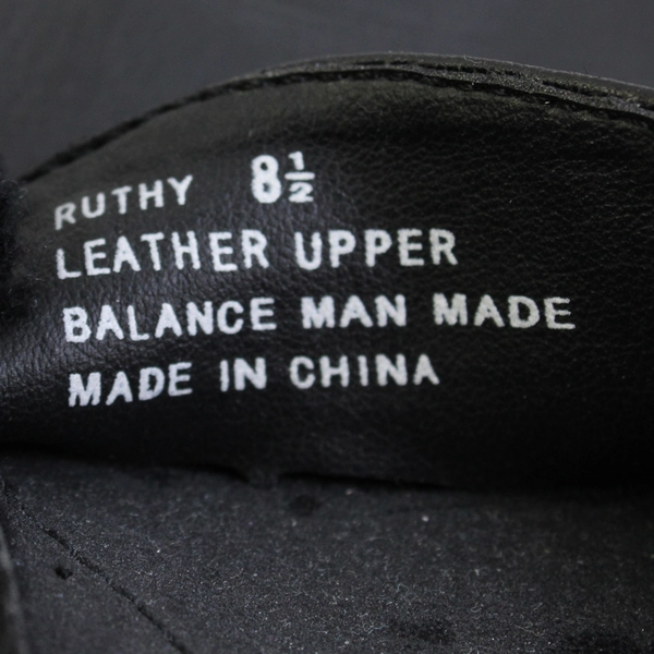 Partners Solid Black Leather Ruthie Loafers 1" Heel Women's Size 8.5