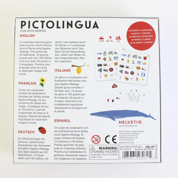 Pictolingua Fun with Words Board Game, Helvetiq No. 8913