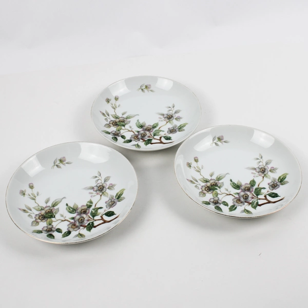 Set of 3 Meito China Floral Dogwood Shallow Coupe Bowls 7.5"
