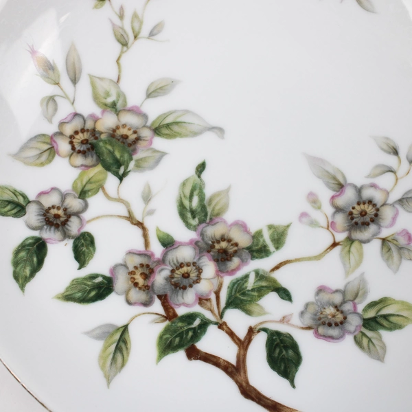 Set of 3 Meito China Floral Dogwood Shallow Coupe Bowls 7.5"