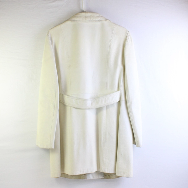 Lantry Leathers Women's M Ivory Lined Leather Jacket