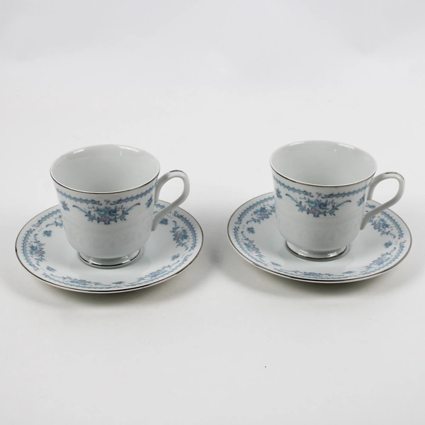 4 Pc Set Ekco International Winsford Flat Cups and Saucers