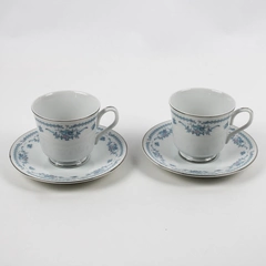 4 Pc Set Ekco International Winsford Flat Cups and Saucers