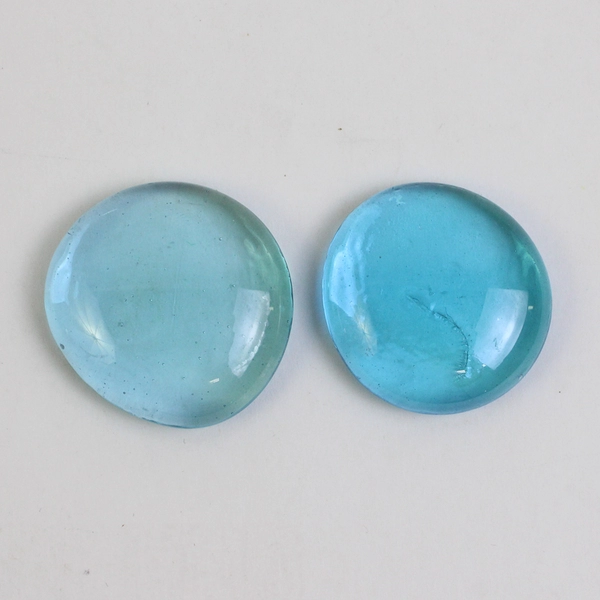 Lot Of 140 Aquarium Glass Stones Pebble Shaped Iridescent Blue (Each 1.25")