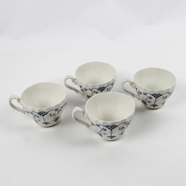 Set of 4 Myott Staffordshire Finlandia Ceramic Flat Cups