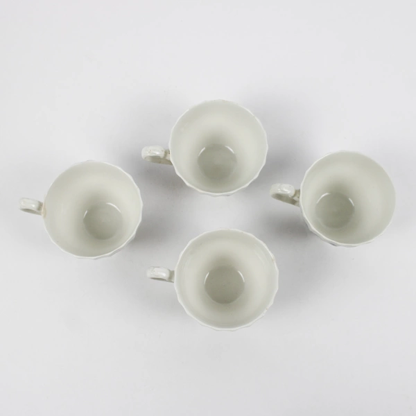 Set of 4 Myott Staffordshire Finlandia Ceramic Flat Cups