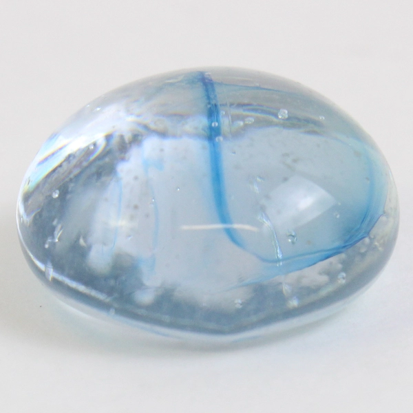 Lot Of 468 Unbranded Aquarium Glass Stones Pebble Shaped Iridescent Clear/Green