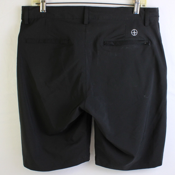 Aviator Solid Black Color Non Stop Travel Shorts Lightweight Men's Size 32