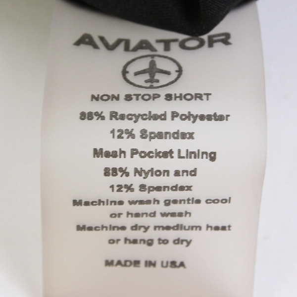 Aviator Solid Black Color Non Stop Travel Shorts Lightweight Men's Size 32