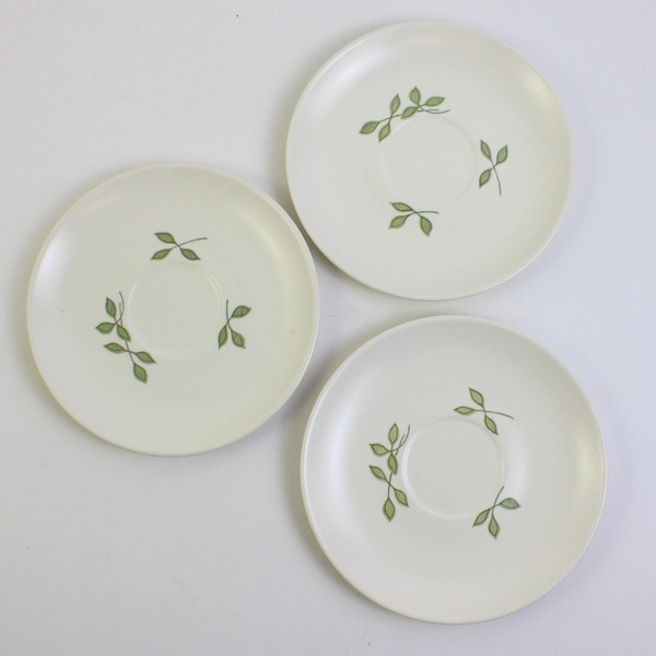 6 PC Set VTG Vernon Ware by Metlox Rose a Day MCM Flat Cups and Saucers