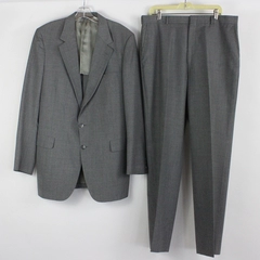 Vintage 80's Kingsridge Custom Men's Gray 2 Piece Suit 44R and 38/33