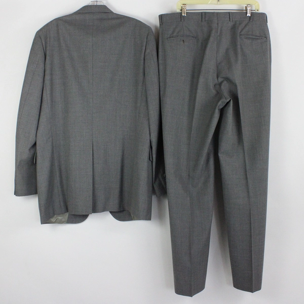 Vintage 80's Kingsridge Custom Men's Gray 2 Piece Suit 44R and 38/33