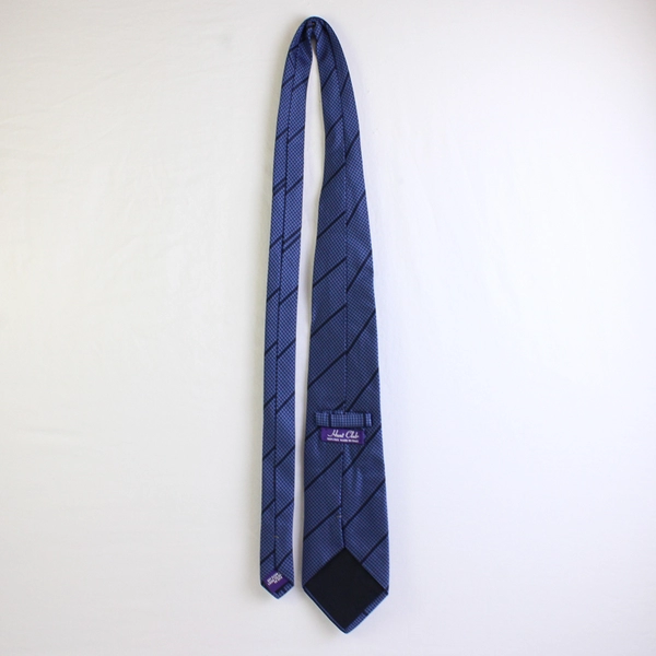Hunt Club Men's Neck Tie Purple and Black 100% Silk Made in Italy
