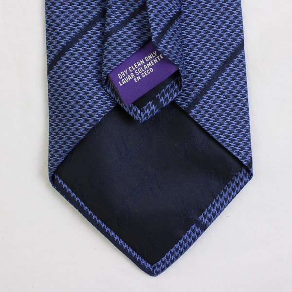 Hunt Club Men's Neck Tie Purple and Black 100% Silk Made in Italy