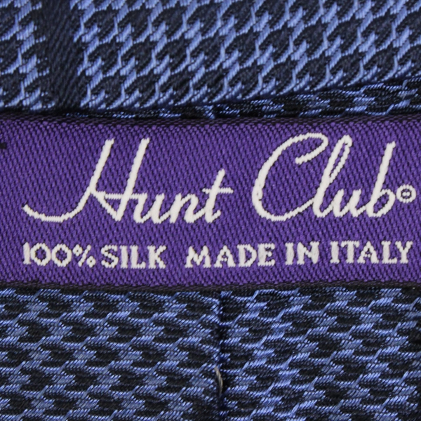Hunt Club Men's Neck Tie Purple and Black 100% Silk Made in Italy