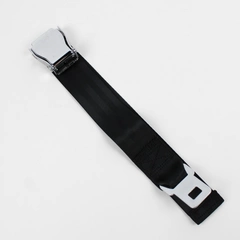 Unbranded Black Airplane Seat Belt Extender W/ Owners Card & Bag