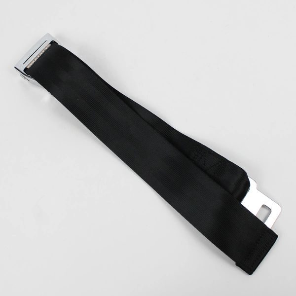 Unbranded Black Airplane Seat Belt Extender W/ Owners Card & Bag