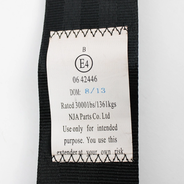 Unbranded Black Airplane Seat Belt Extender W/ Owners Card & Bag