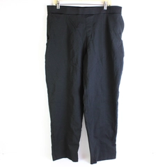 Appleseed's Womens Solid Black Tappered Pants Elastic Waist Band Size XL