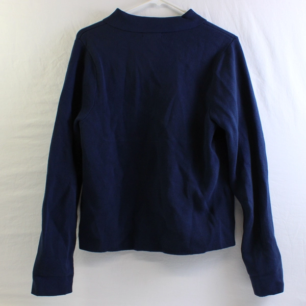 Charter Club Navy Blue Knit Cardigan Women's Large Cozy Pre-Owned Jacket