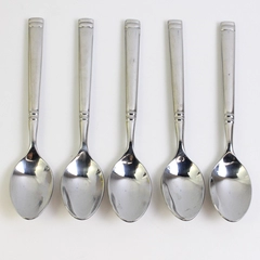 Lot Of 5 Mikasa MIS60 (Stainless) Flatware Teaspoons 7" Long