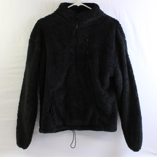 No Boundaries Black Fuzzy 1/2-Zip Jacket Juniors Size Large 11-13