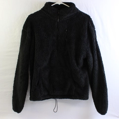 No Boundaries Black Fuzzy 1/2-Zip Jacket Juniors Size Large 11-13