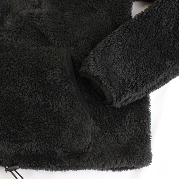 No Boundaries Black Fuzzy 1/2-Zip Jacket Juniors Size Large 11-13