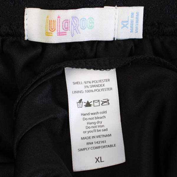 LuLaRoe Black Lace Midi Skirt Women's Size XL