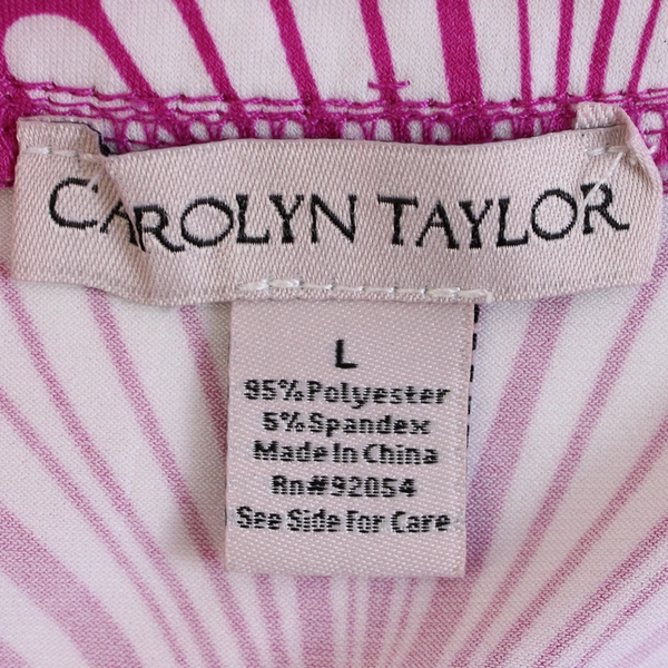 Carolyn Taylor Fuchsia Roll-Tab Sleeve Blouse Women's Size Large