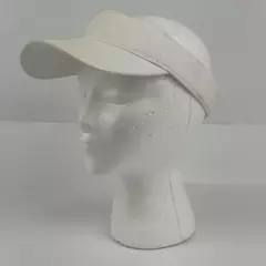 White Women's Sun Visor Hat UV Protection Adjustable Summer Cap