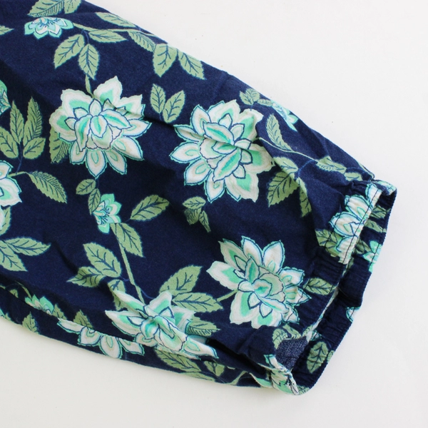 Croft & Barrow Blue Floral 3/4-Sleeve Blouse Women's Size XL