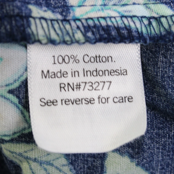 Croft & Barrow Blue Floral 3/4-Sleeve Blouse Women's Size XL