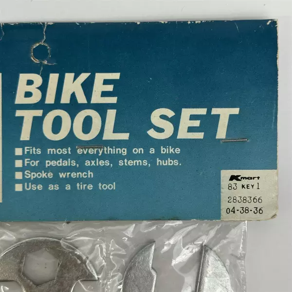 Vintage Kmart 3 Piece Bicycle Tool Set New Sealed