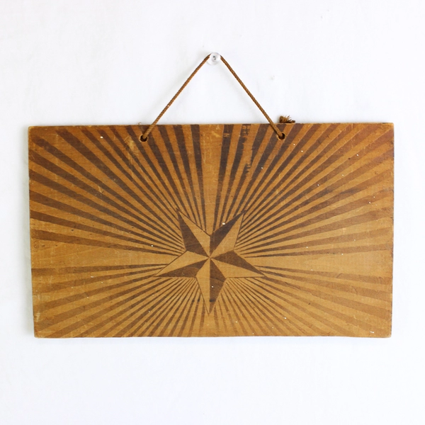 Vintage Pyrography Engraved Wood Cute Owl Wall Plaque 5 1/2" x 9 3/4"