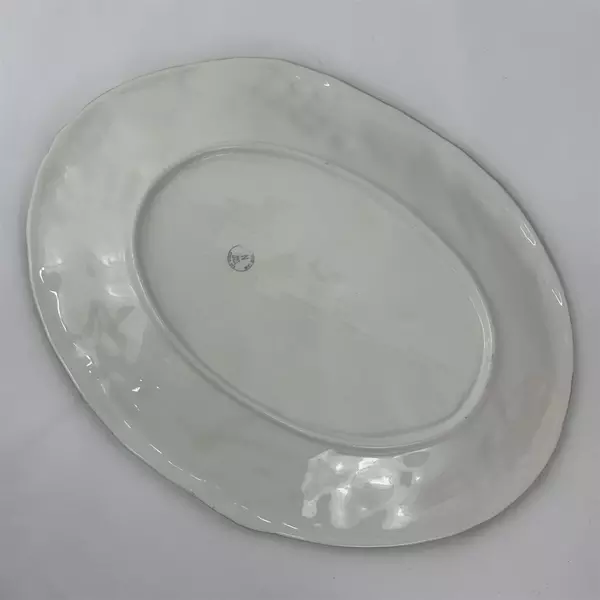 18 Inch San Marco Oval Serving Platter Embossed Grape Motif Made in Italy