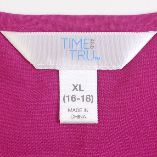 Time and Tru Magenta Pink Tank Top Women's Size XL 16-18