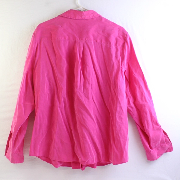Chico's Bubblegum Pink Roll-Tab Sleeve Button-Up Women's Size 3