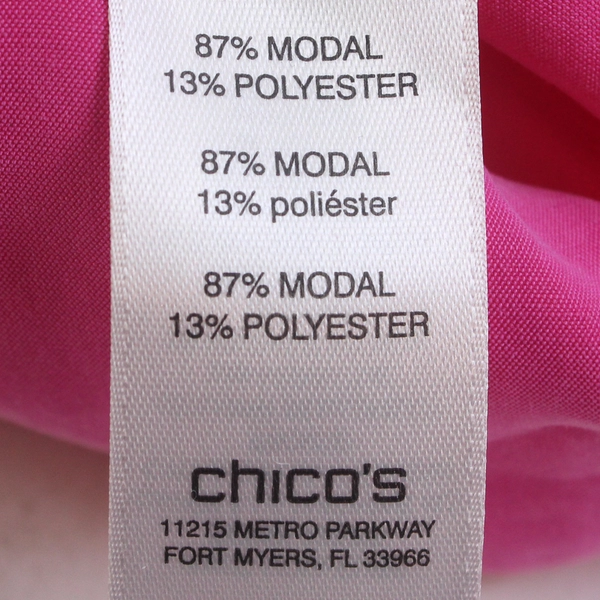 Chico's Bubblegum Pink Roll-Tab Sleeve Button-Up Women's Size 3