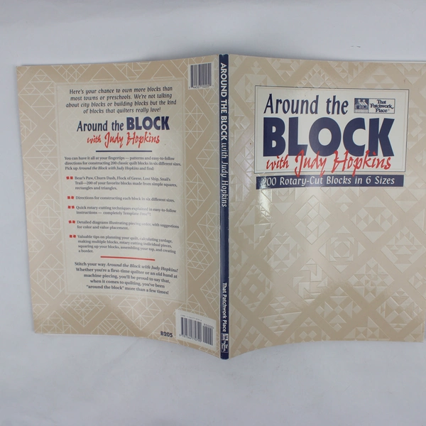 Around the Block with Judy Hopkins 1994 Paperback 200 Rotary-cut Blocks 6 Sizes