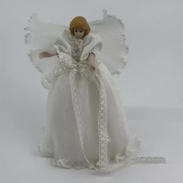 Christmas Angel Figurine Holiday Decor 8.5" Tall Good Pre-Owned Condition