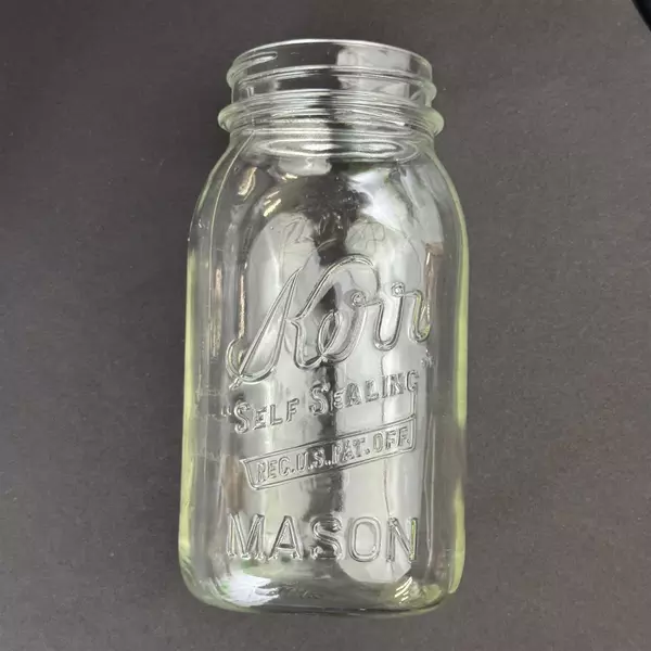 Lot of 7 Clear Glass Quart Canning Jars 6 Ball And 1 Kerr No Lids