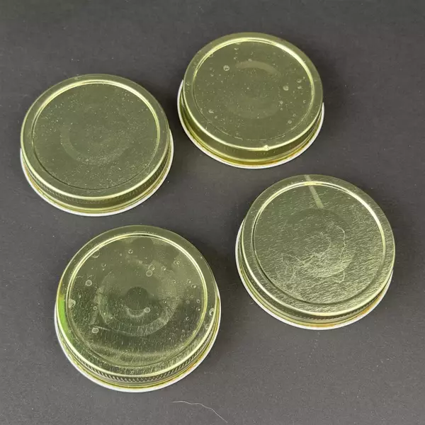 Lot of Five 2 Cup Glass Jars With Screw On Lids