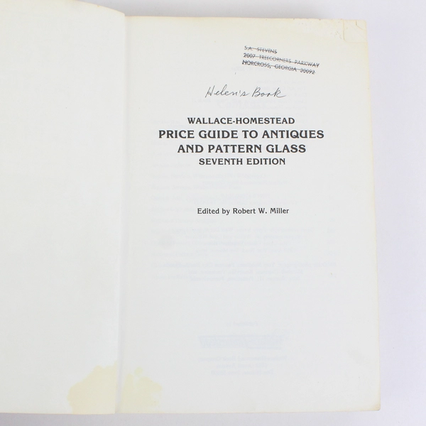 Wallace-Homestead Price Guide to Antiques and Pattern Glass 7th Ed (1981, PB)