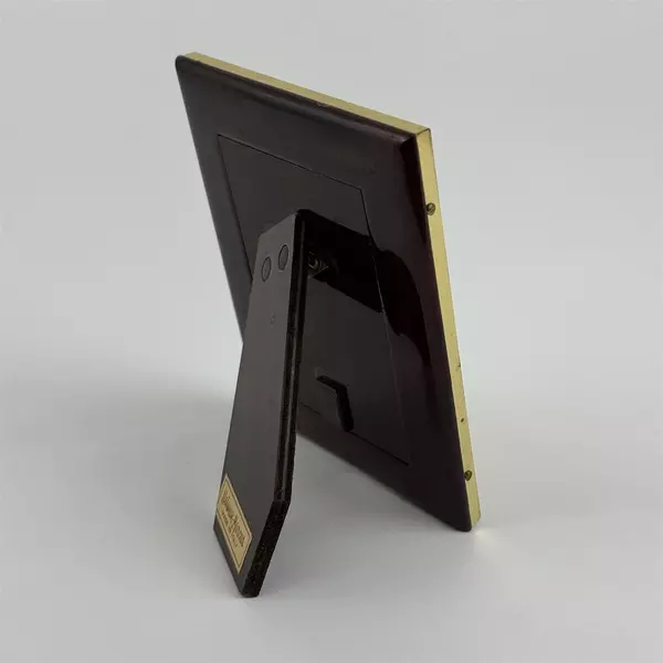 Neiman Marcus Brass Striped Photo Frame Holds 2" x 3.5 Picture Made in Italy